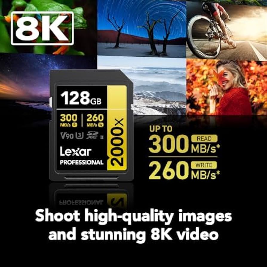 Lexar 128GB Professional 2000x UHS-II SDXC Memory Card