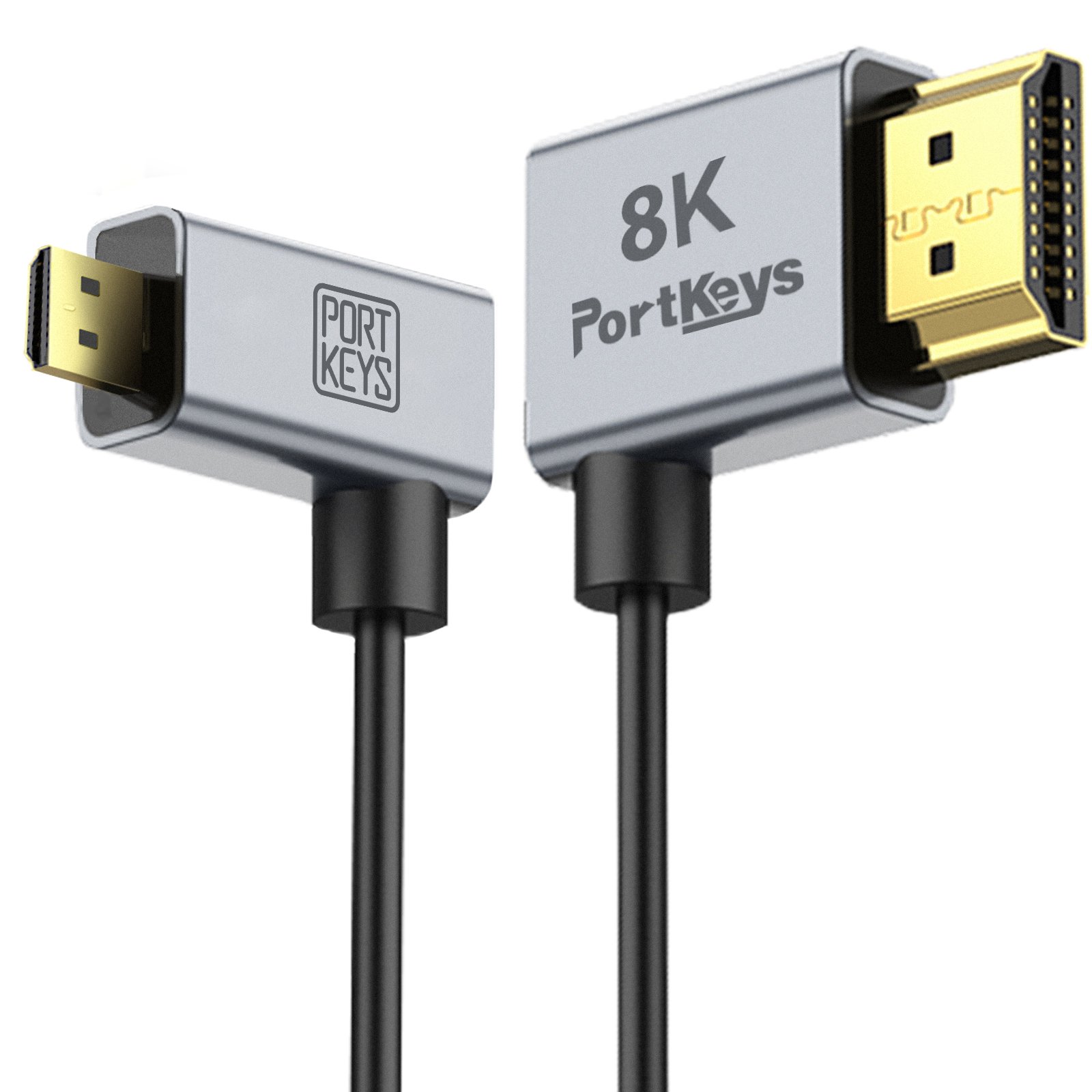 Portkeys 2.5MM Ultra-Thin HDMI A to Micro Cable