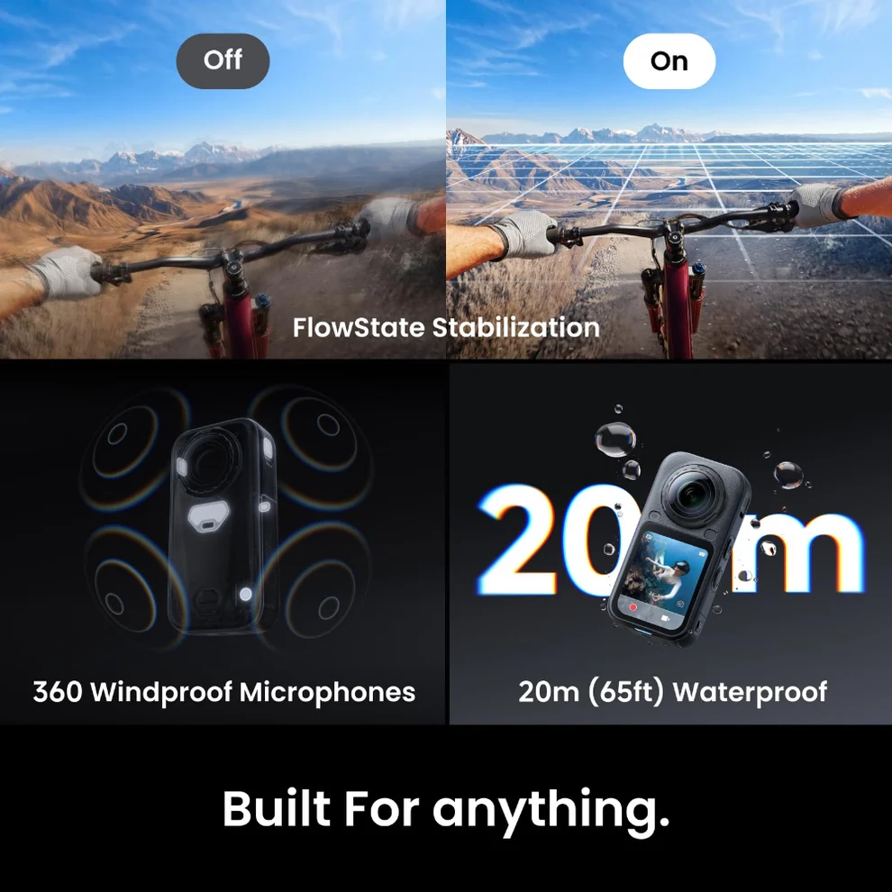 Insta360 X6 360° 8K Camera Standard Bundle (Midnight Black) - Image 3