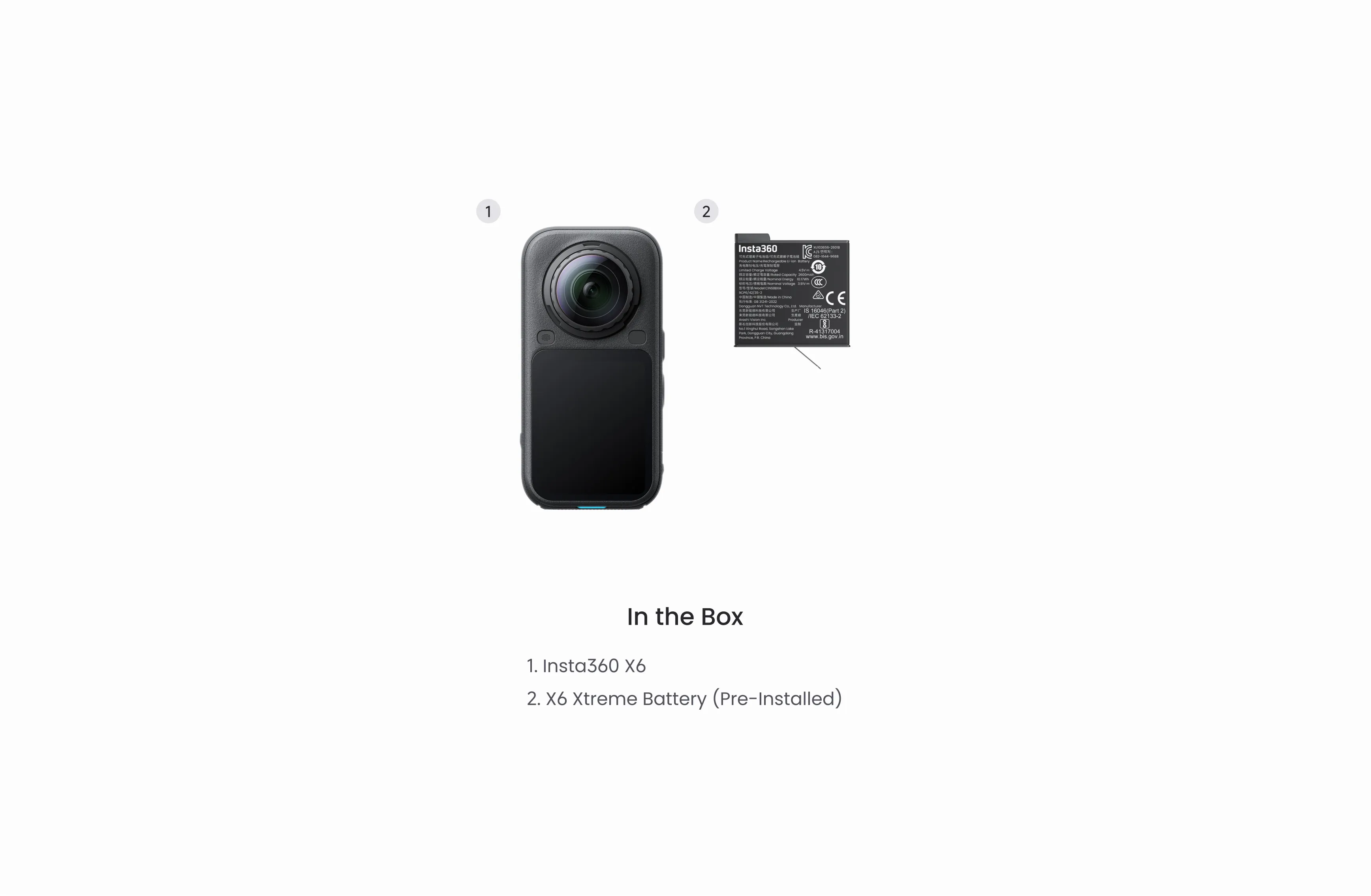 Insta360 X6 360° 8K Camera Standard Bundle (Midnight Black) - Image 5