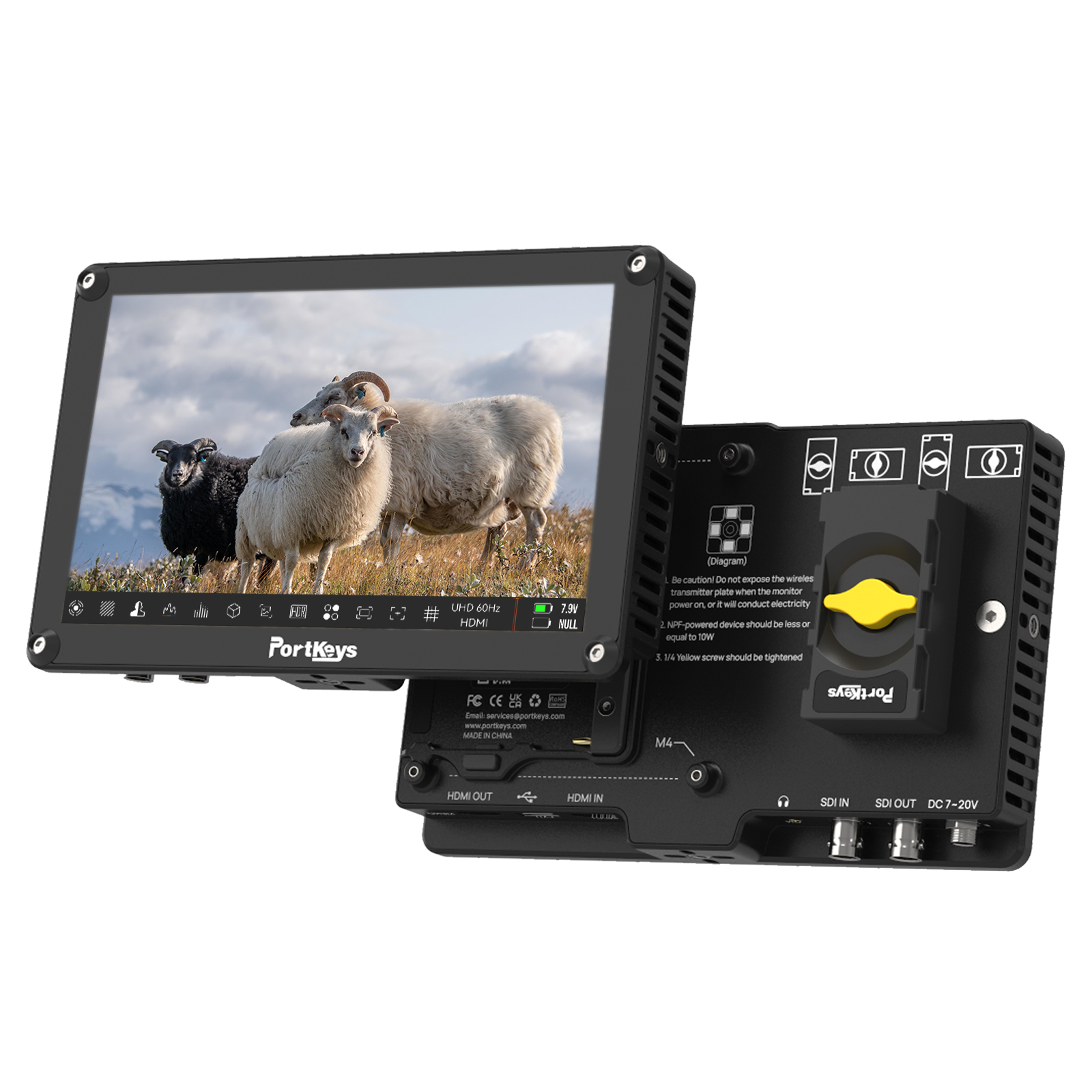 Portkeys HS8 8″ 1100nits Film Camera Monitor with SDI/HDMI I/O - Image 1