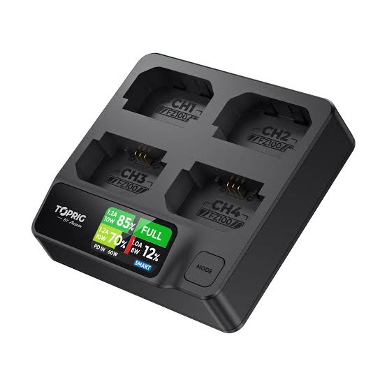 Accsoon TopRig 100W 4-Bay NP-FZ100 Fast Charger