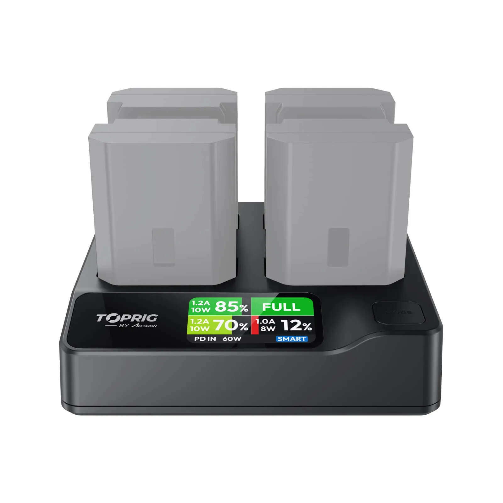Accsoon TopRig 100W 4-Bay NP-FZ100 Fast Charger - Image 3